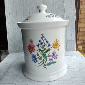 Vintage Spode Cookie/Biscuit Jar With Lid | Cracked Lid | Summer Palace Pattern
